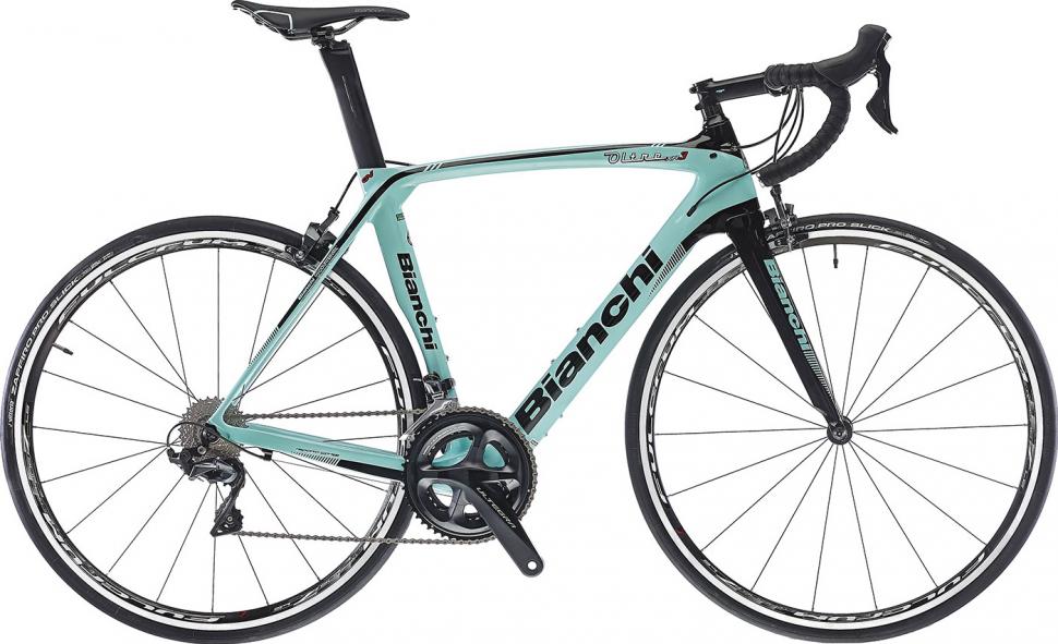 Thumbnail Credit (road.cc): The Bianchi Oltre XR3 draws inspiration from the companys top-end race-ready Oltre XR4, but uses less expensive carbon fibre to hit lower price points. Its a full Shimano Ultegra groupset