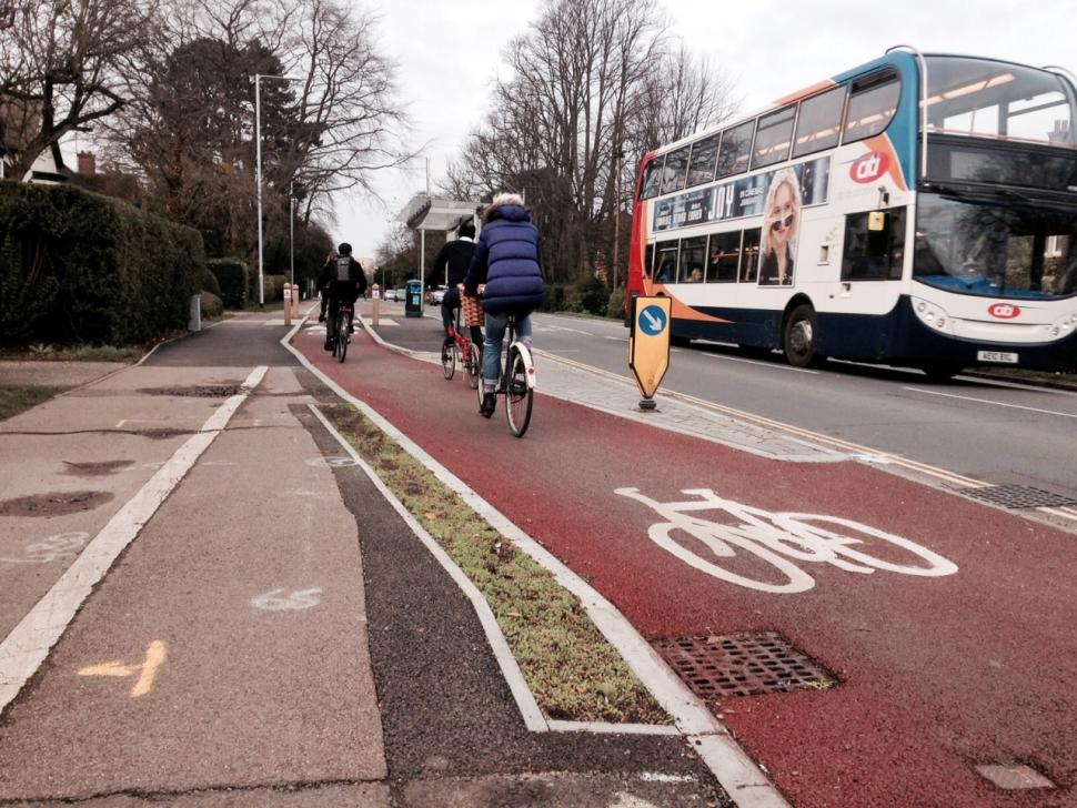 Cycling doubles on Cambridge road thanks to protected bike lane - road.cc