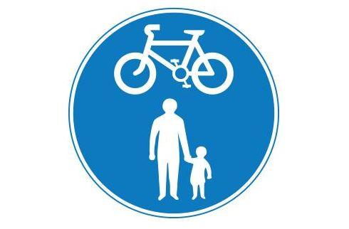 Shared use path sign 3x2