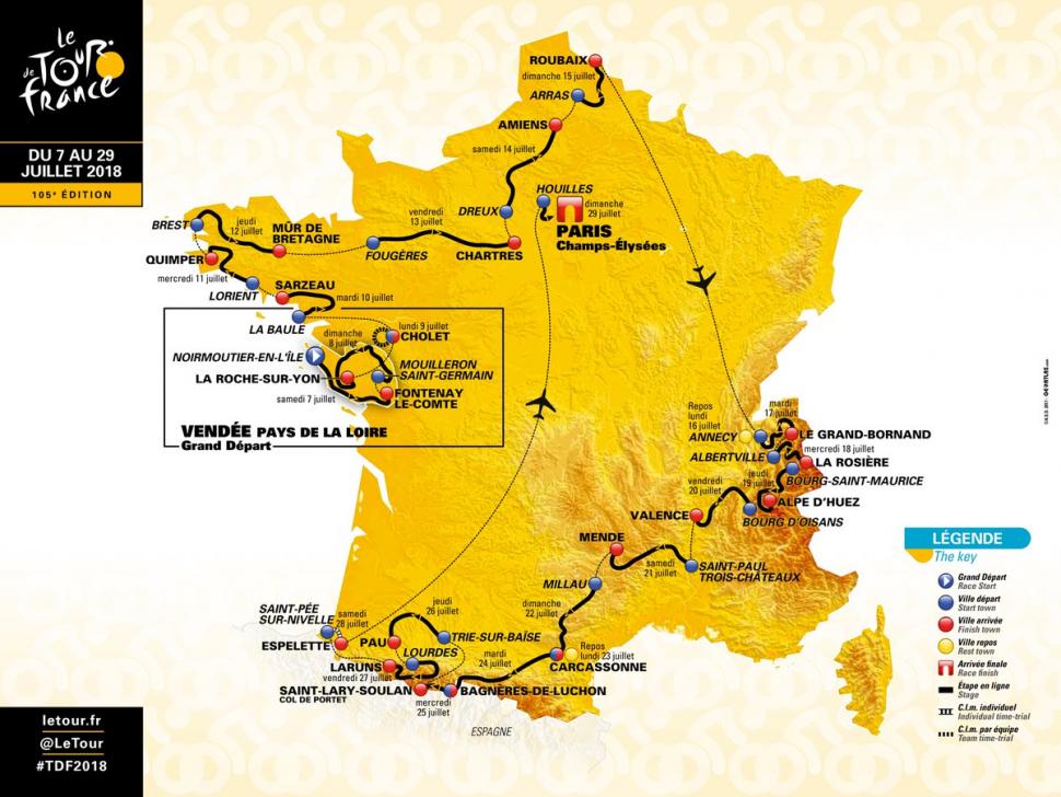 Route of 2018 Tour de France unveiled in Paris (+ video) road.cc