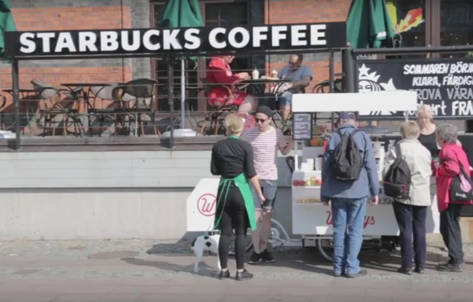 Wheelys set up outside Starbucks (via YouTube).jpg