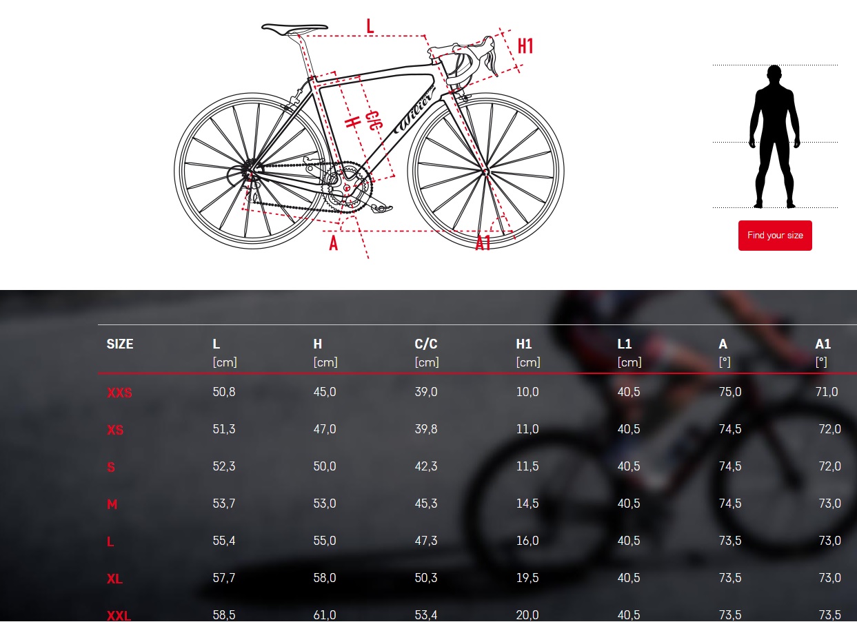 wilier gtr size chart