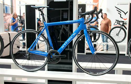 blue racing bike