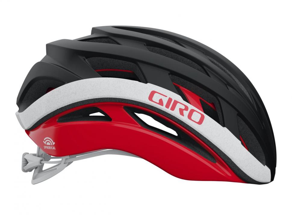 Giro Helios Spherical Adult Road Cycling Helmet - Matte Black/Red