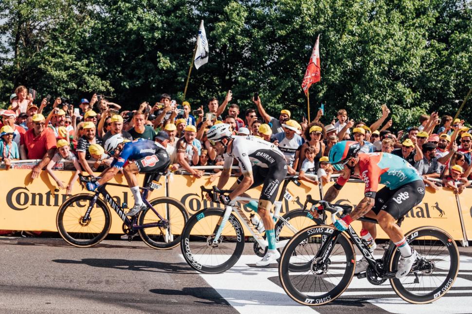 2023 Tour de France stage 3 Jasper Philipsen, Phil Bauhaus, Caleb Ewan © Zac WiLLIAMS SWpix.com (t-a Photography Hub Ltd) - 1