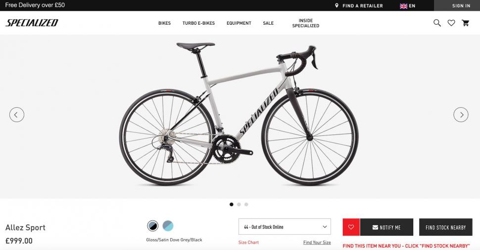 road bikes in stock near me