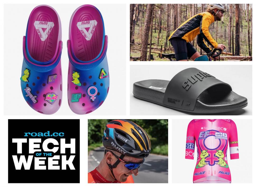 Will you be wearing the Rapha + Palace EF Crocs? Check out the range plus loads more from Continental, Rudy Project, Muc-Off & Suplest