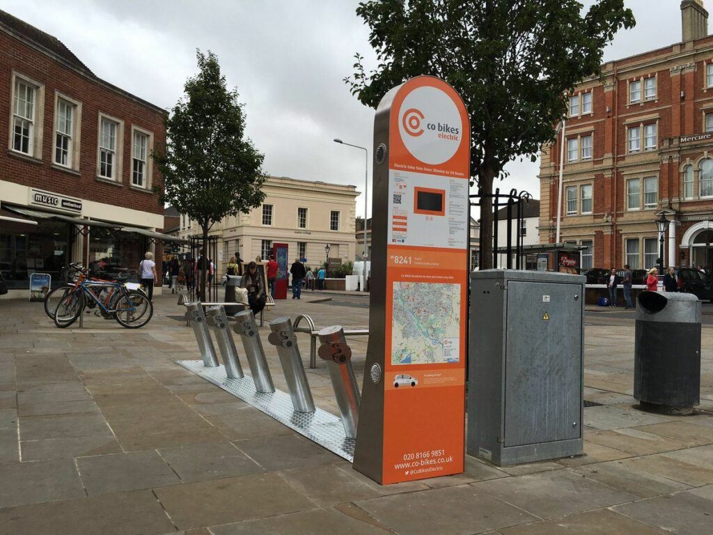 Co-bikes – electric bike hire Exeter (image via co-bikes Twitter).jpg