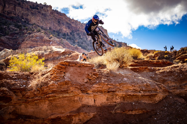 Carson Storch rides at Red Bull Rampage in Virgin, Utah, USA on 13 October, 2021..jpg