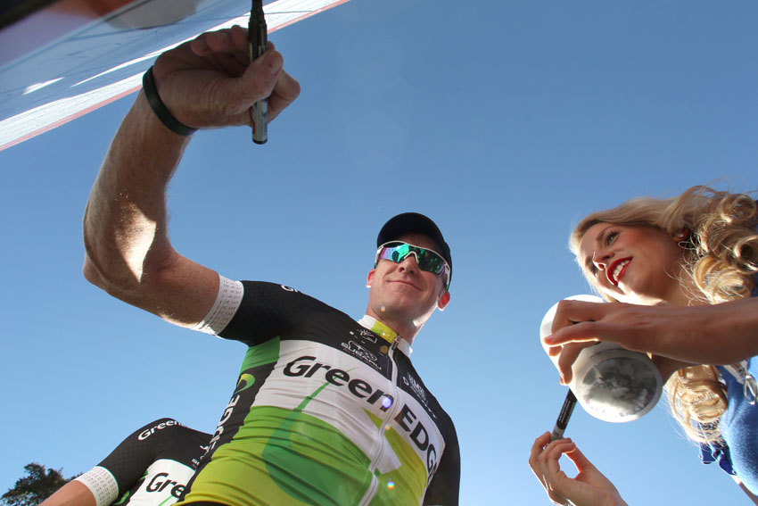 Stuart O&rsquo;Grady signs on at the 2012 Tour Down Under