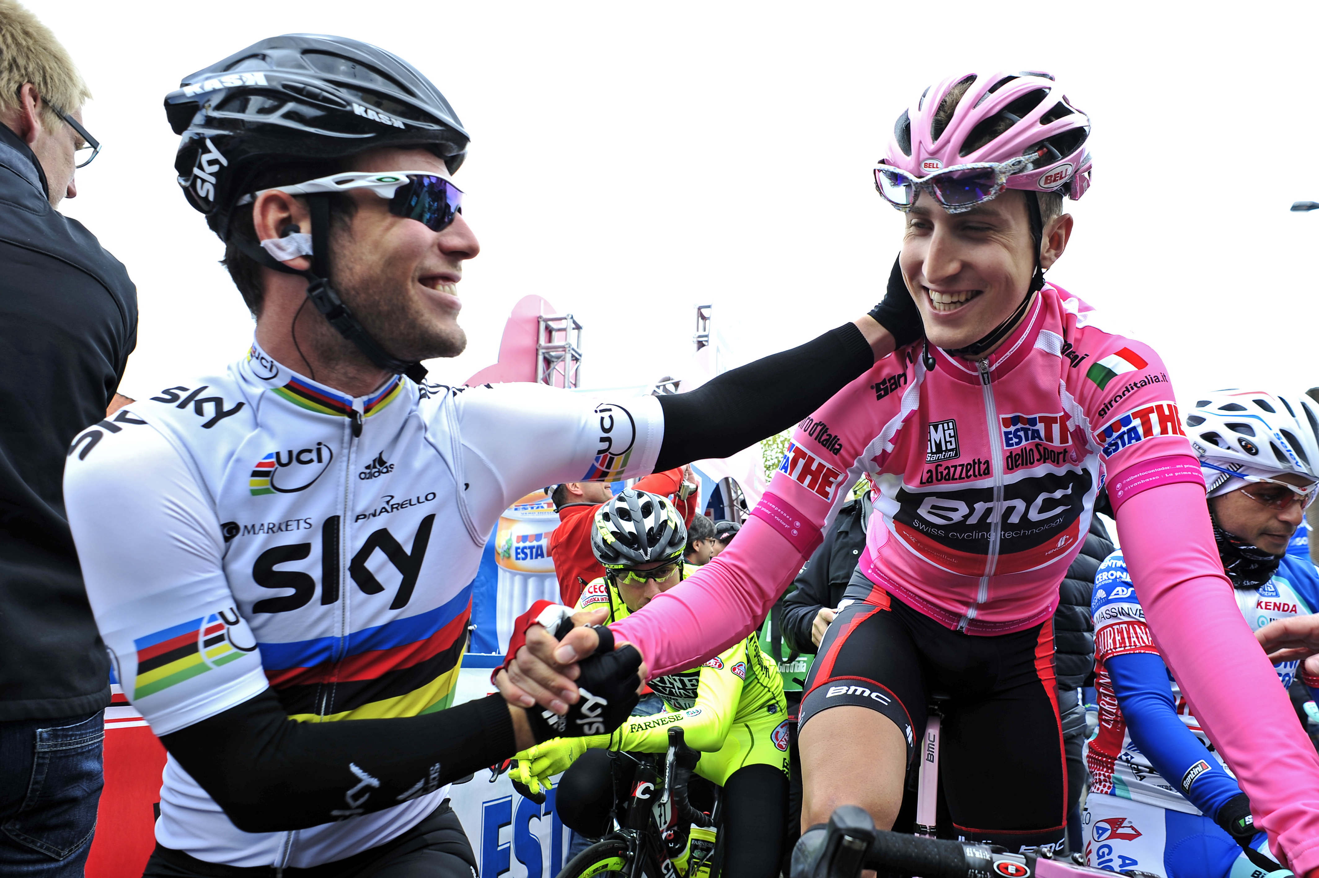 Giro 2012 S2 Mark Cavendish and Taylor Phinney (picture Gian Mattia D'Alberto:LaPresse:RCS Sport)