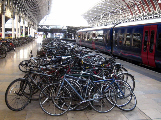 Bikes at Paddington station