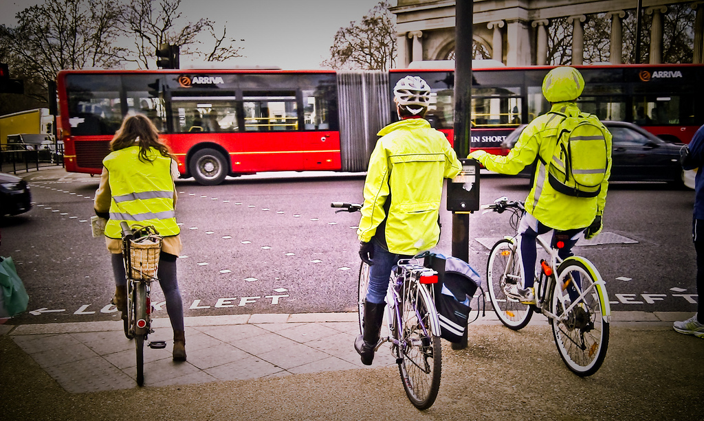 Cyclists in high-vis