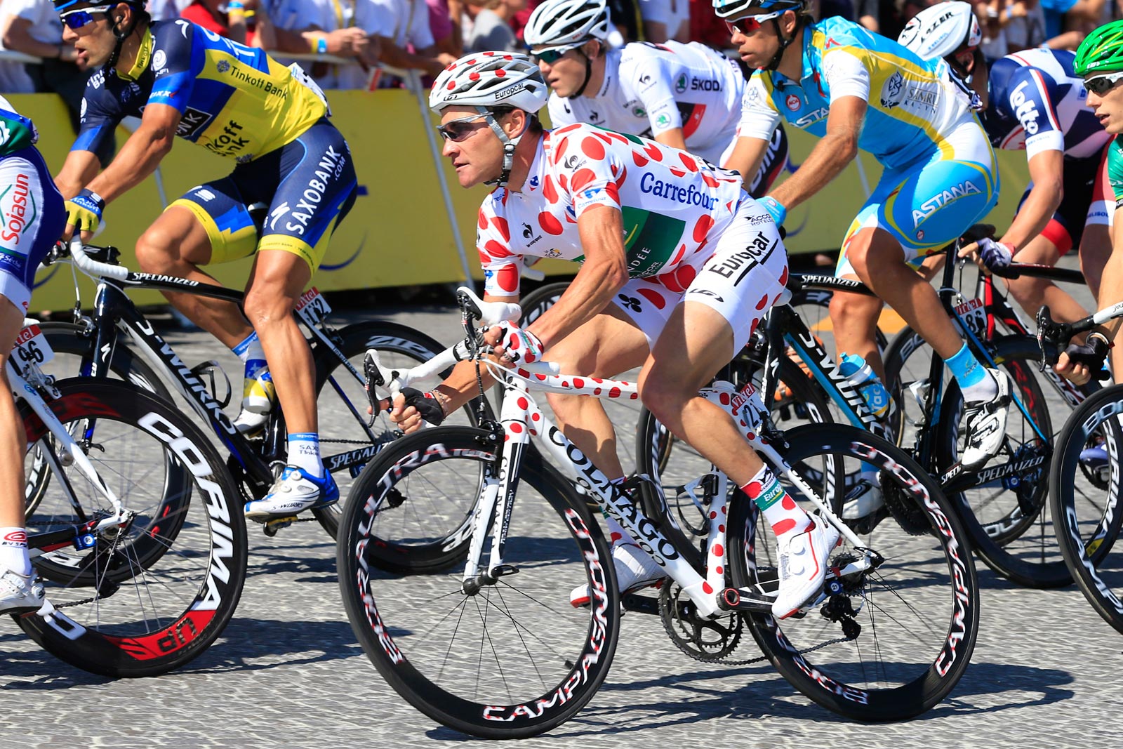 Thomas Voeckler claimed the polka dot jersey in the Tour