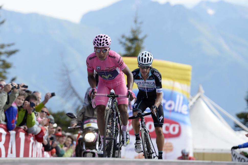 Nairo Quintana and Rigoberto Uran on the Zoncolan, 2014 Giro - picture credit LaPresse