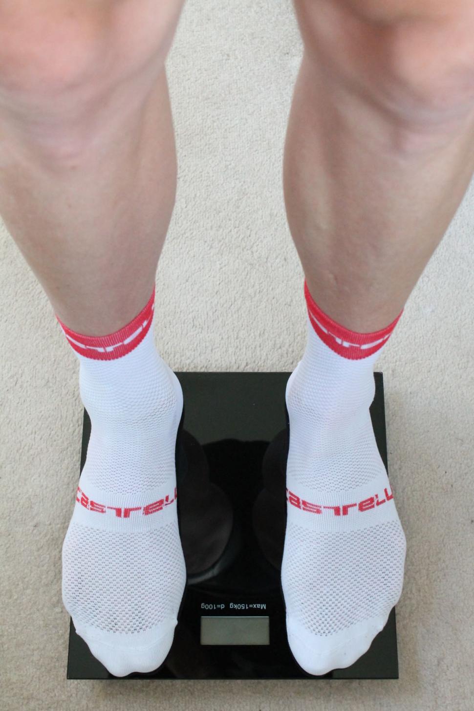 Cyclist on scales (1)